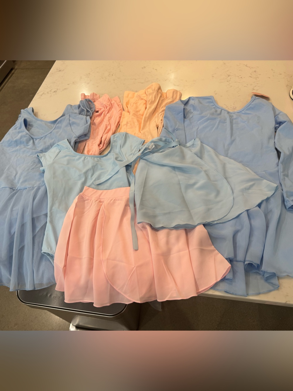 Ballet SET - Pastel Blue and Pink.  LARGE 10/12